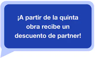A partir de la quinta obra, recibirá automáticamente un 15% de descuento en todos los módulos de software.